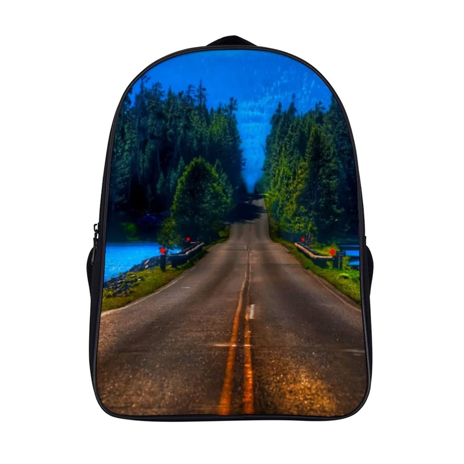 Sac d'école cool 3D road travel backpack ergonomique - 7