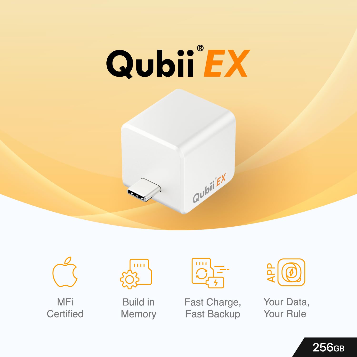 Amazon.com: Maktar Qubii EX 256GB USB-C Auto Backup iPhone Android