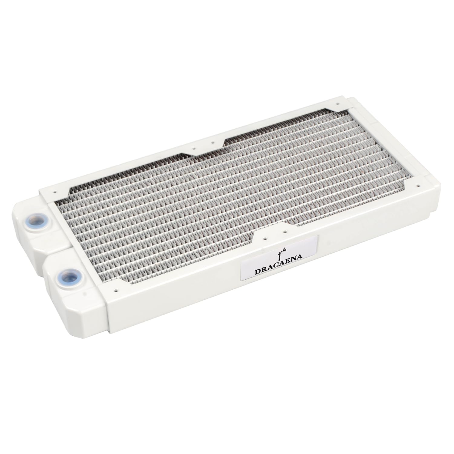Dracaena.io 240mm Copper Water Cooling Radiator, 28mm, 2 G1/4 Ports, White โ image 1