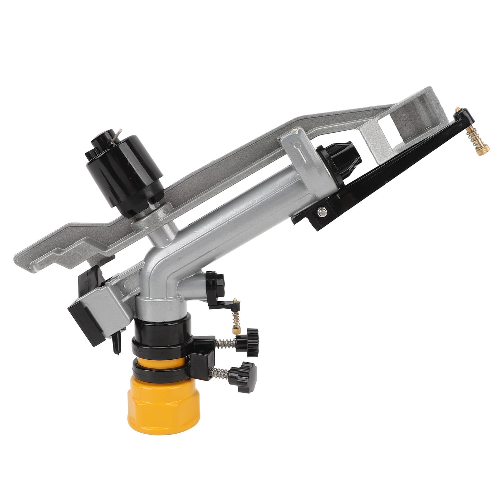 Fabater Irrigatore per Irrigazione Agricola Regolabile a 360 Gradi con Set di Ugelli, Irrigatore per Acqua da Giardino per Prato Agricolo in Lega di Alluminio, Portata 18-36 M, Pressione 0,2-0,6 MPa,