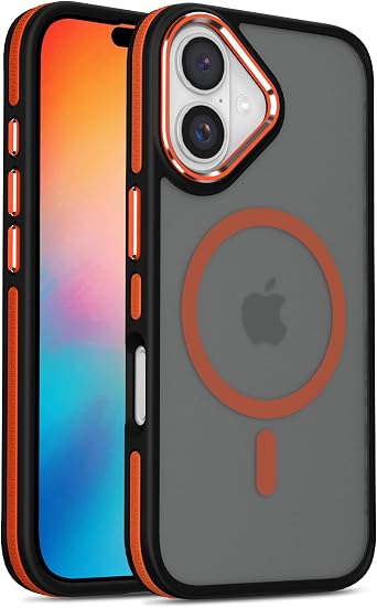 Compatible with iPhone 16 Plus Case with Magsafe, iPhone 16 Plus Phone Case,Translucent Matte Back Slim Magnetic Cover for iPhone 16 Plus 6.7"