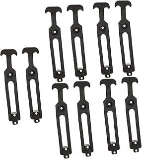 OSALADI 10 Pcs T-Handle Pull Elastic Toolbox Latches Lock T-Handle Draw Latches Elastic Draw Latches Hasp for Toolbox Tool Chests Tool Case T Handle Latch Damping Rubber Hood