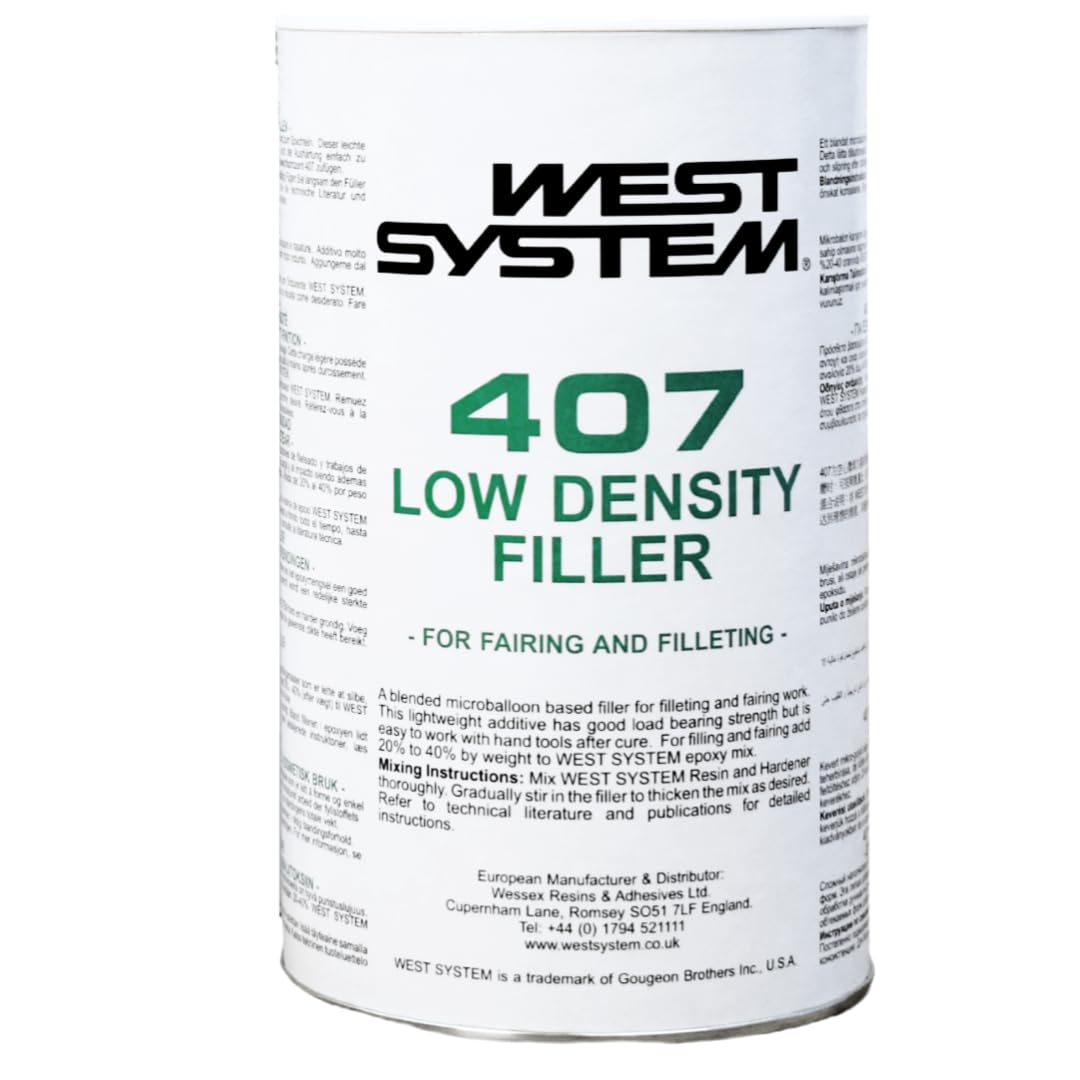 WEST SYSTEM 407 Low-Density Filler 150g - Thickens Epoxy for Wood, Marine & Fibreglass Repair - Waterproof, Multi Purpose Adhesive Powder for 2 Part Epoxy - for Interior & Exterior Use