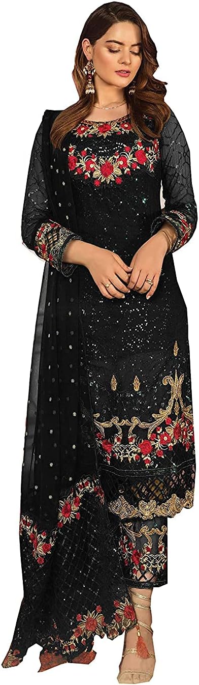 Indian Pakistani Designer Georgette Salwar Kameez Dress Women's Wear Trouser Pant Suits