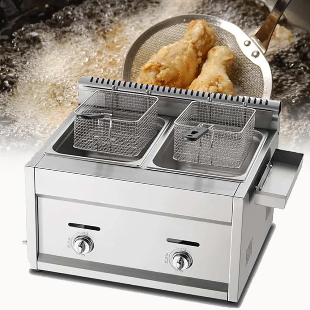 Friteuse commerciale pour frites double cylindre 9L et beignets