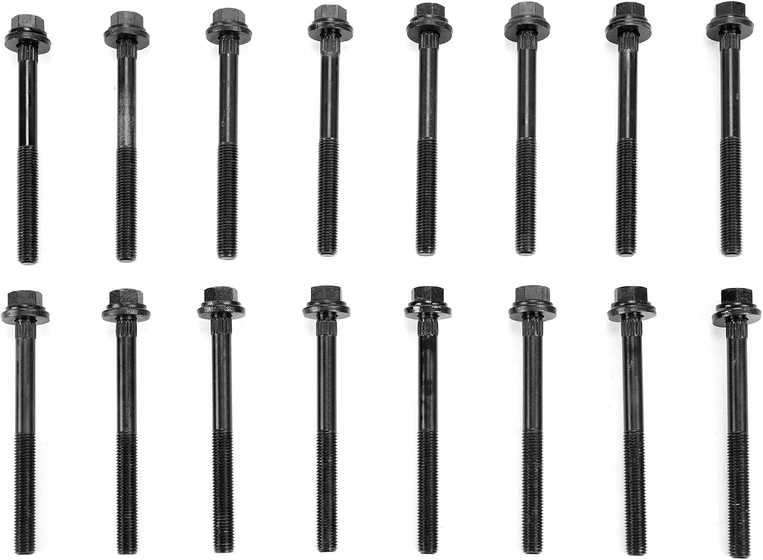 MPLUS ES72163 Head Bolt Set Compatible with 1997-2011 for Chrysler Town & Country Pacifica Voyager/for Dodge Caravan/for Jeep Wrangler/for Plymouth Voyager Routan 3.3L 3.8L OHV