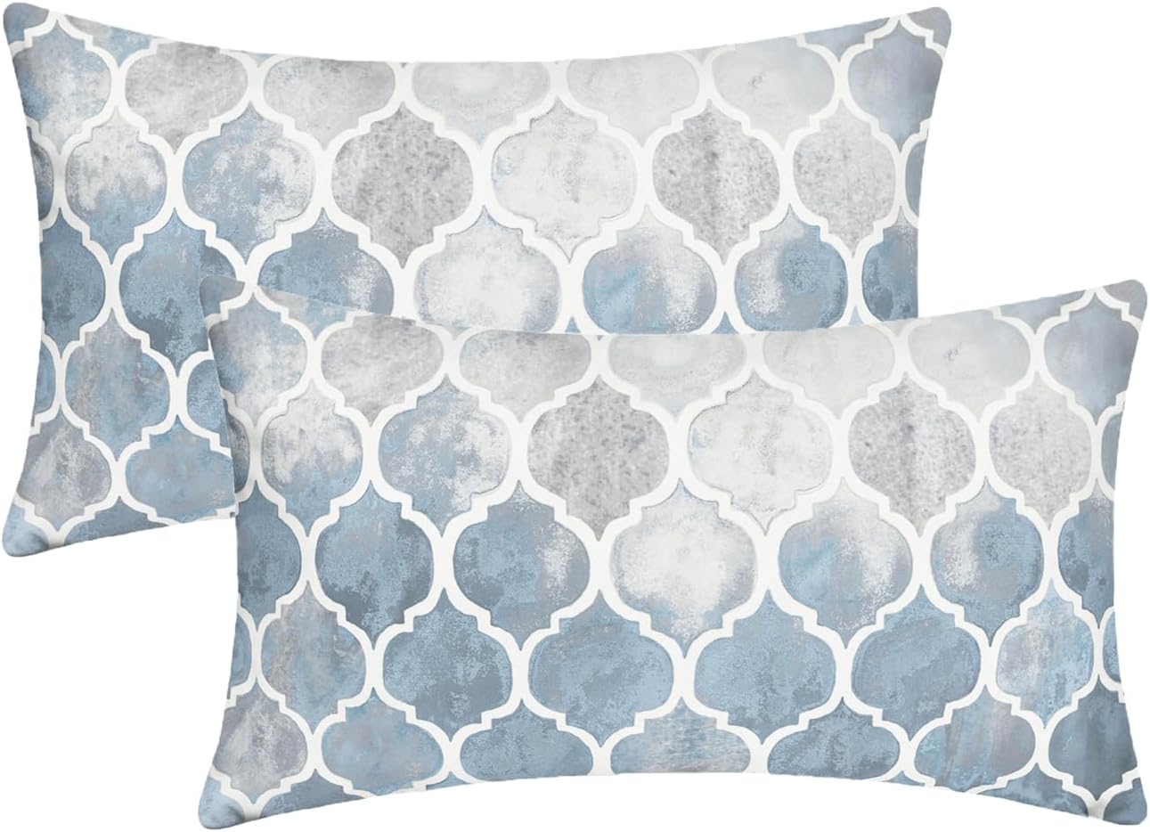 CaliTime Decorative Couch Accents Throw Pillow Covers 20 X 12 Inches