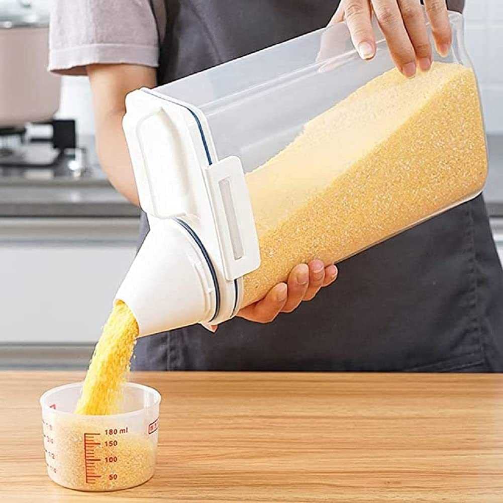 CXYZM rice storage container,cereal storage containers airtight,with lids airtight rice container,(6-pack) for Kitchen and Pantry Organization, Grain, Flour