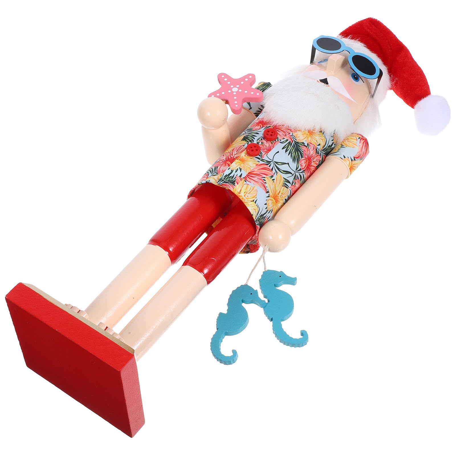 Casse-Noisette Bois de Plage Figurine Noël Bois Statuette Décorative Table Salon