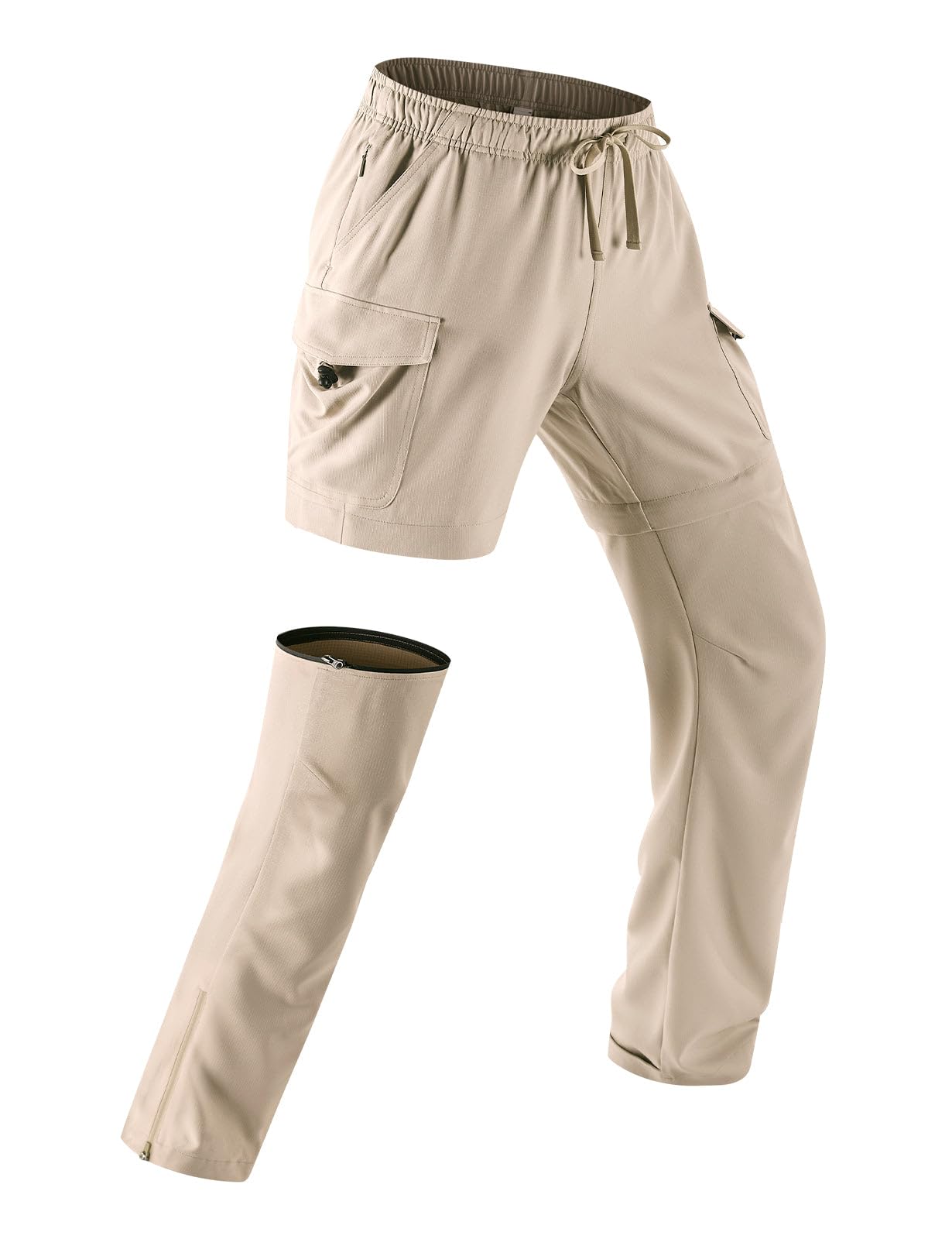 baleaf Trekkinghose Damen Zip Off, 3 in 1 Wanderhose Sommer Wasser Stretch Hiking Outdoor Pants Atmungsaktiv Funktionshose