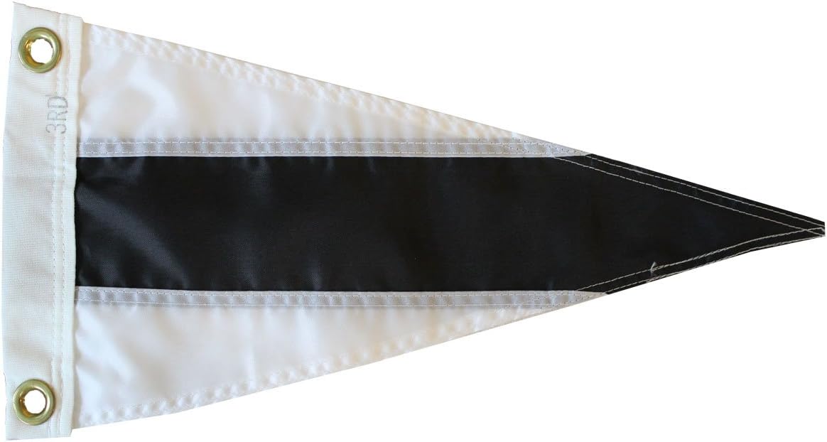 Third Repeater (Size 0) - 8" x 16" Nylon Nautical Pennant