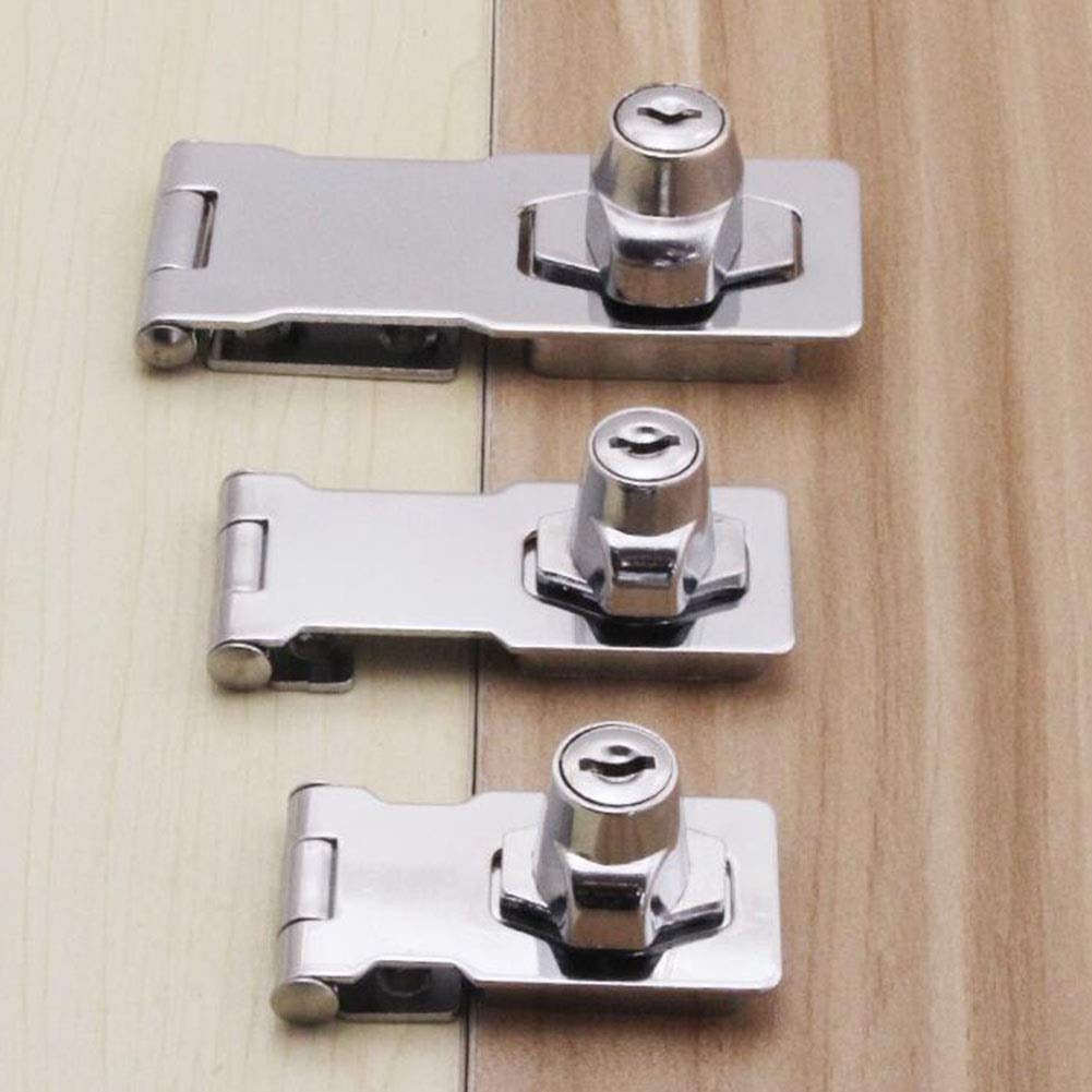 5-Inch Heavy Duty Padlock Hasp – SU304 Stainless Steel Door Clasp & Staple Set – Concealed Hinge Pins – For Gates, Sheds, Garages