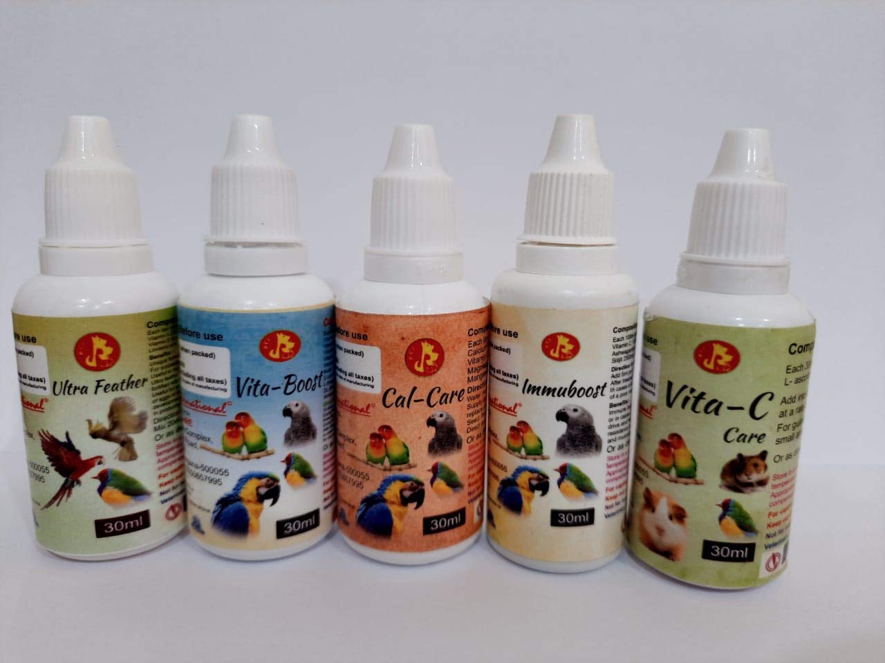 Pet Care International (PCI) Ultra Feather, Immuboost, VitaBoost, Vita-C & Cal Care for Healthy Feathers and Provide Essential Vitamins, Minerals and Calcium for Healthy Bird Healthcare (Combo) (30ml) (B07NYRY1YN) Amazon Price History, Amazon Price Tracker