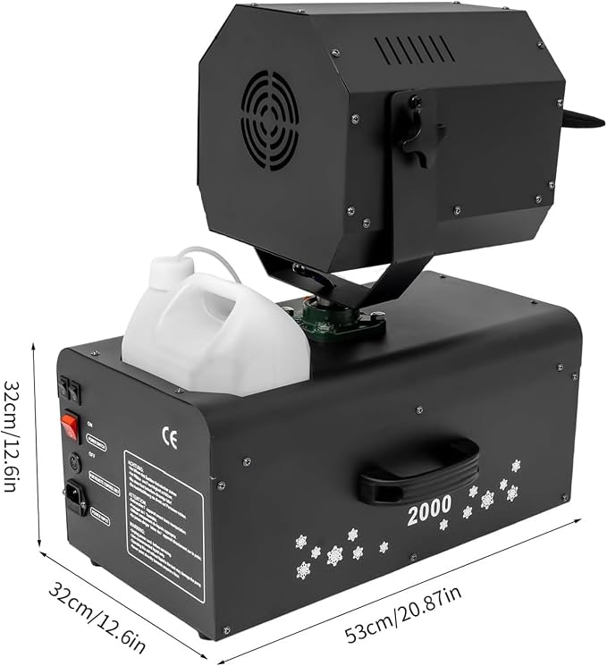 Máquina de Nieve 2000W con Control Remoto y Rotación 90° miniatura 3