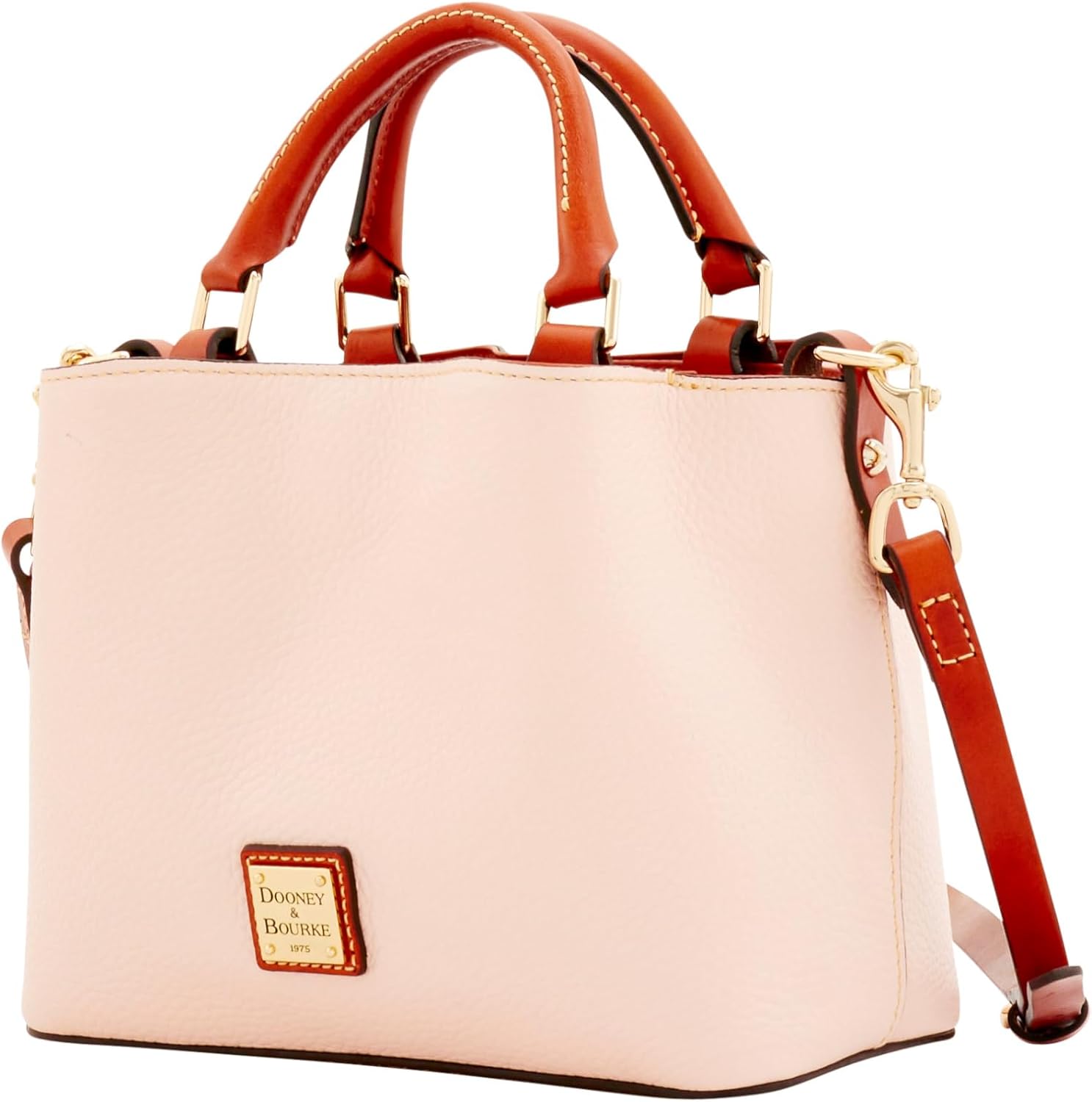 Dooney & Bourke Women's Mini Barlow Satchel in Pebble Grain Leather, Small Handbag with Adjustable, Detachable Shoulder Strap - Image 3