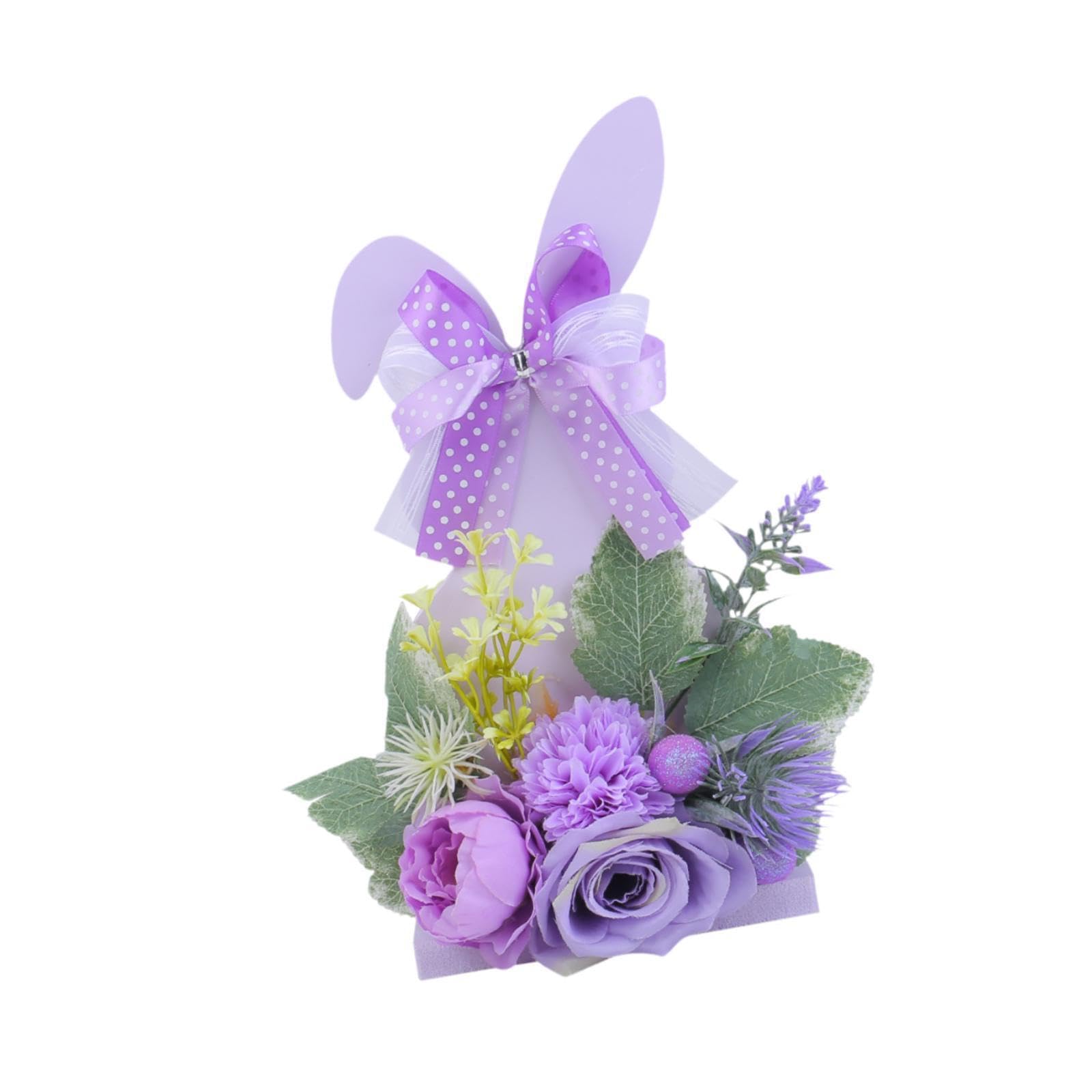PIXZCSA for Creative Easter Bunny Ornament Party Supplies For Easter Celebrations Bunny Centerpiece Artificial Flower Craft