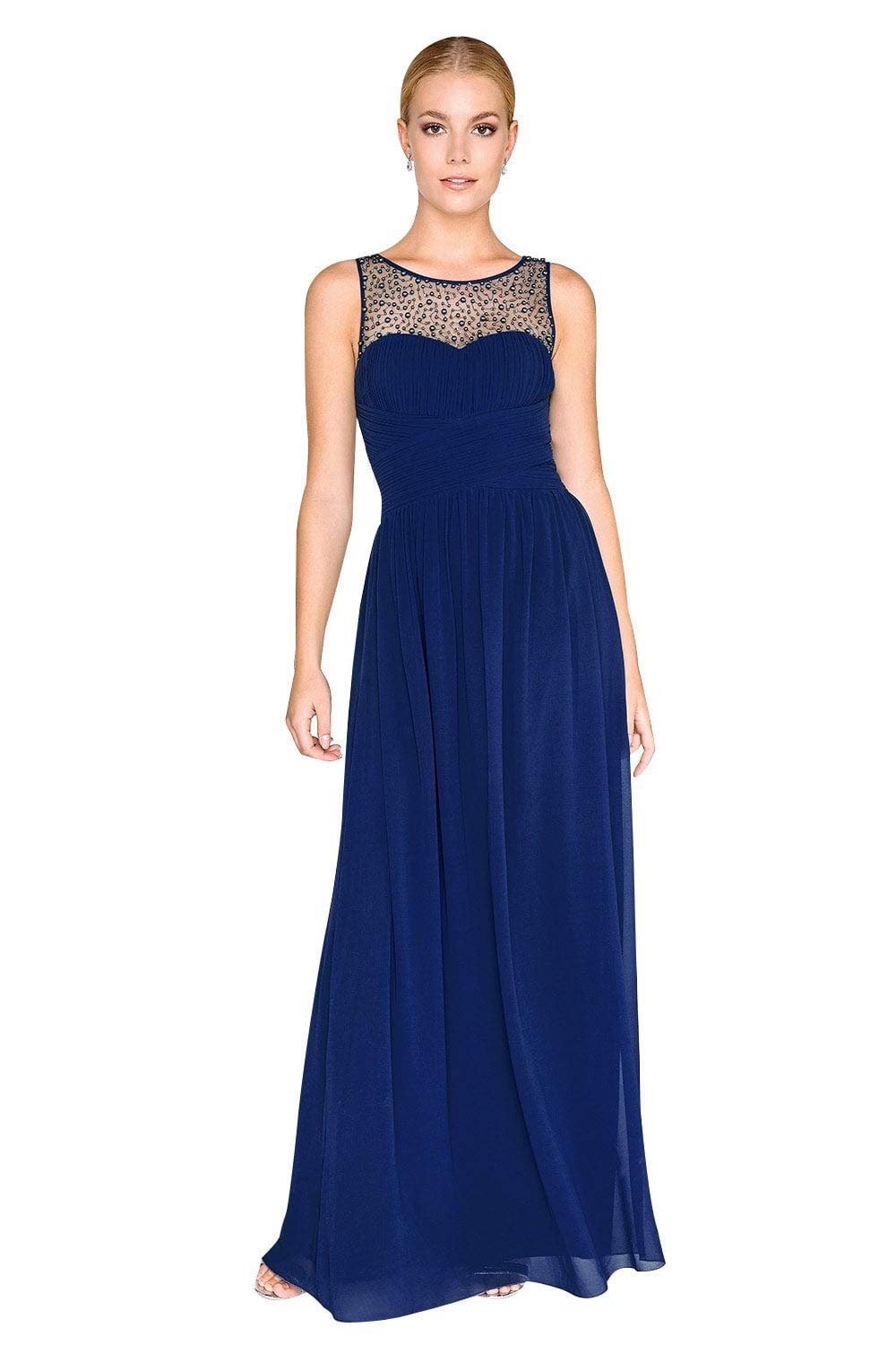 chinese dress ladies Vesper Navy Floral Print Ruffle Maxi Dress