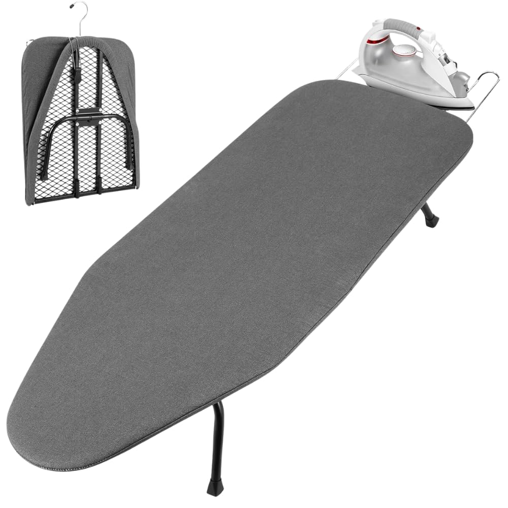 Foldable Table Top Ironing Board with Iron Rest – Compact, Lightweight & Space Saving Ironing Board for Home & Travel