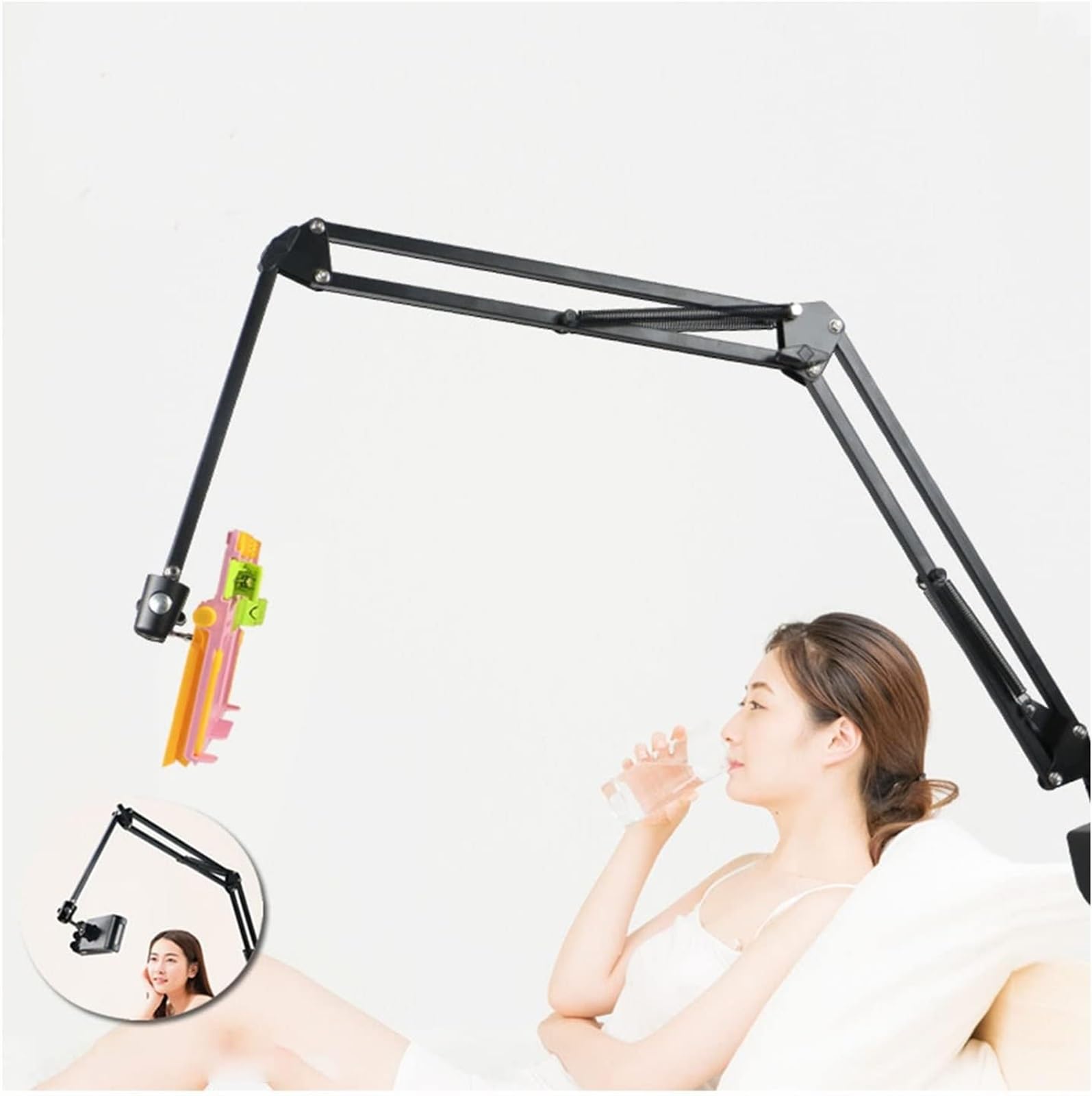 Étagère de chevet rotative 360 et mains libres pour lit