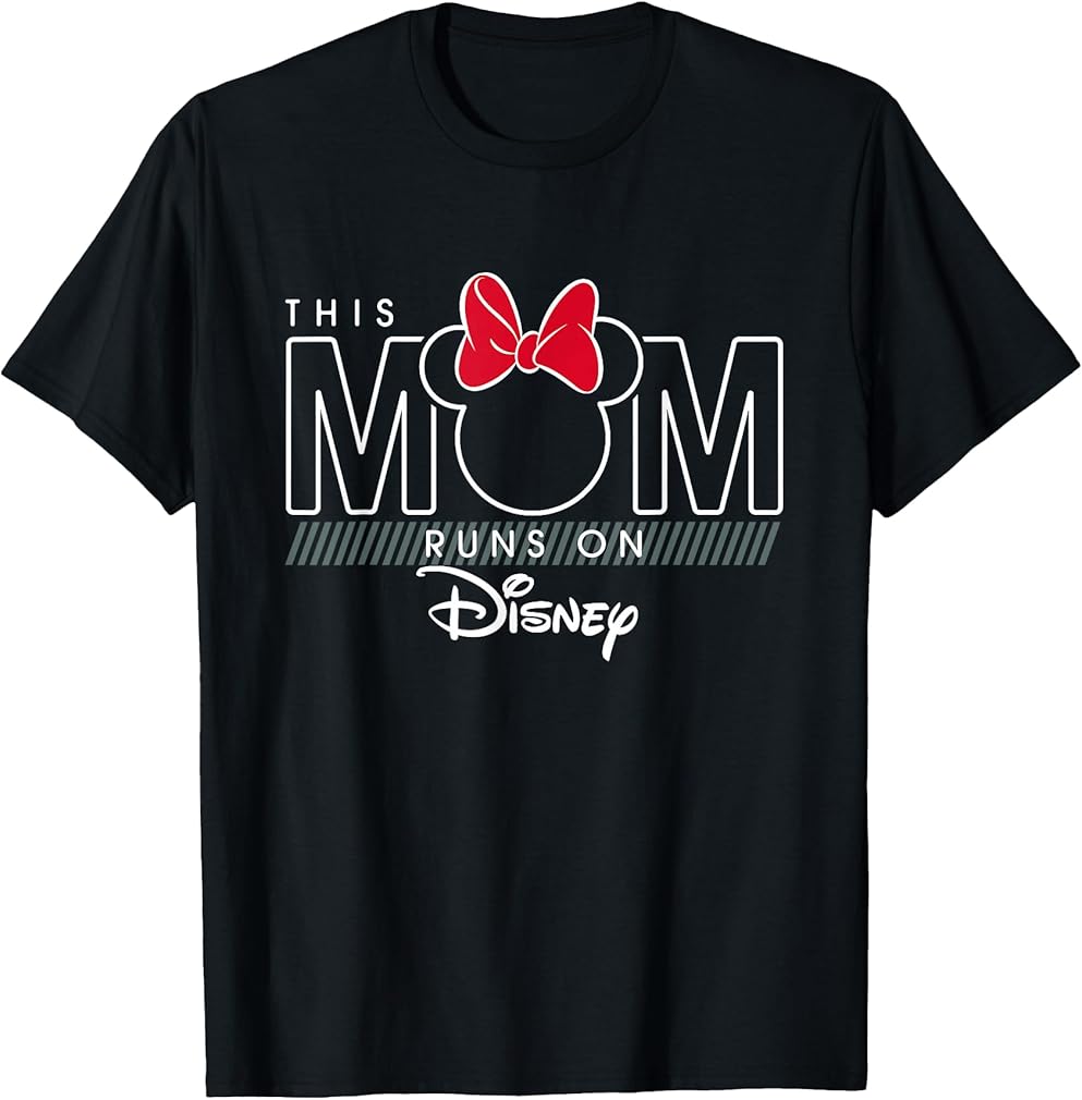 Minnie Mouse This Mom Runs on Disney T-Shirt Small