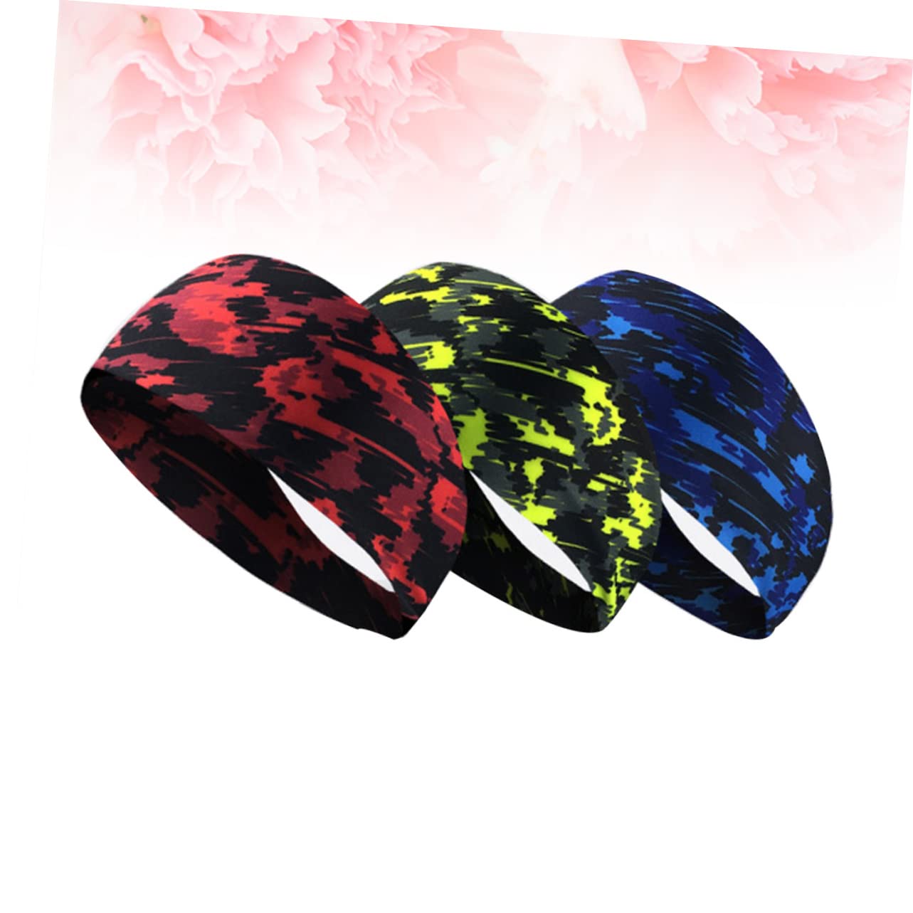 BESPORTBLE 3 Set Di Fasce Per Assorbire Il Sudore Unisex Elastiche Per Lo Sport Per Yoga Corsa Allenamento Palestra 3 Pezzi*3