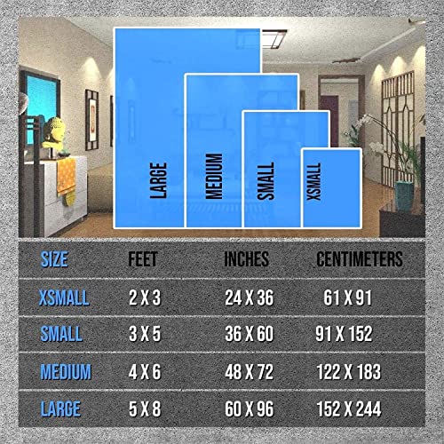 Southwest Navajo Pattern Area Rug And 4 Pcs Non Slip Rug Tape For Floors Tiles Combo, Southwestern Area Rugs, Native American Rug, Geometric South West Pattern, Modern Rug Home Decor 3X5 Ft #TOP3