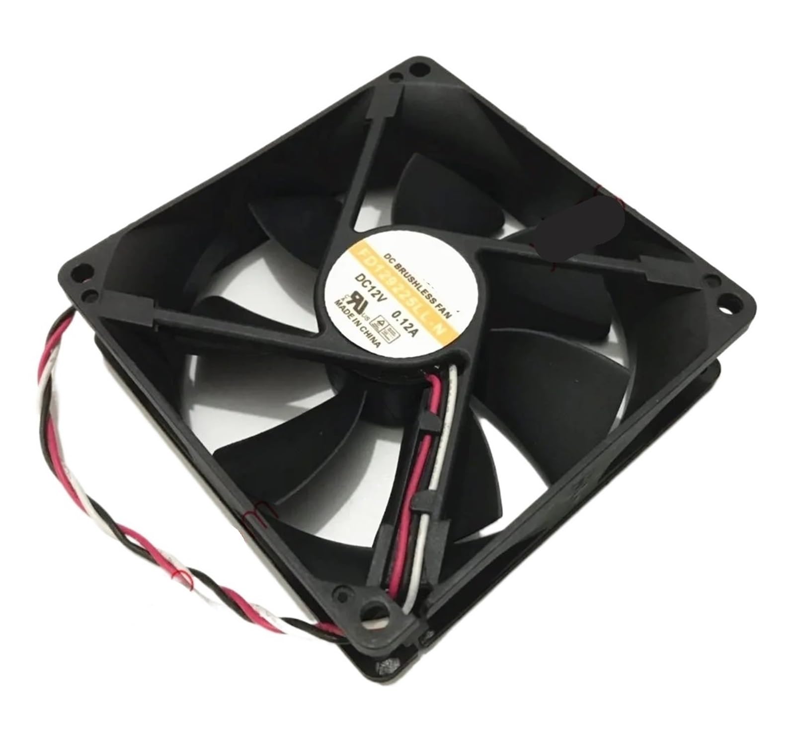Lzikkgki One Color Fd129225ll-N Dc 12V 0.12A 92X92x25mm 3-Wire Cooling Fan