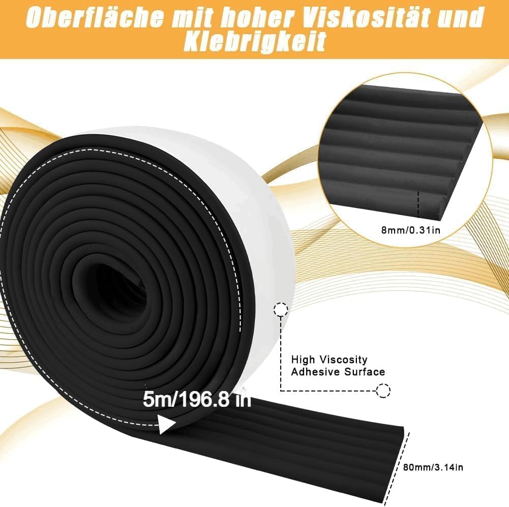5 m x 8 cm, ochrona krawędzi z pianki dla niemowląt, ochrona krawędzi, samoprzylepna, miękka klejąca, ochrona narożników dla niemowląt, pianka, okleina na krawędzie stołu, do różnych mebli