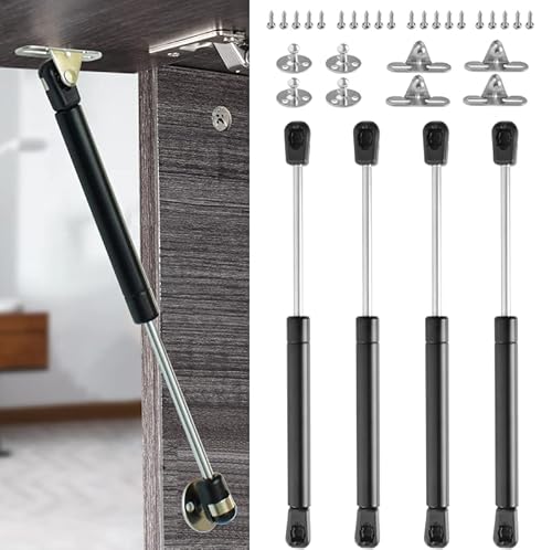 4 Stück 100 N/10.2 kg Gasdruckfeder, Deckelstütze, hydraulisches Scharnier für Spielzeug, Truhe, Schrank, Hebe, LKW, Wohnmobil, Bett, Boot, sanft schließendes Scharnier, Zubehör für Werkzeugkasten Cover