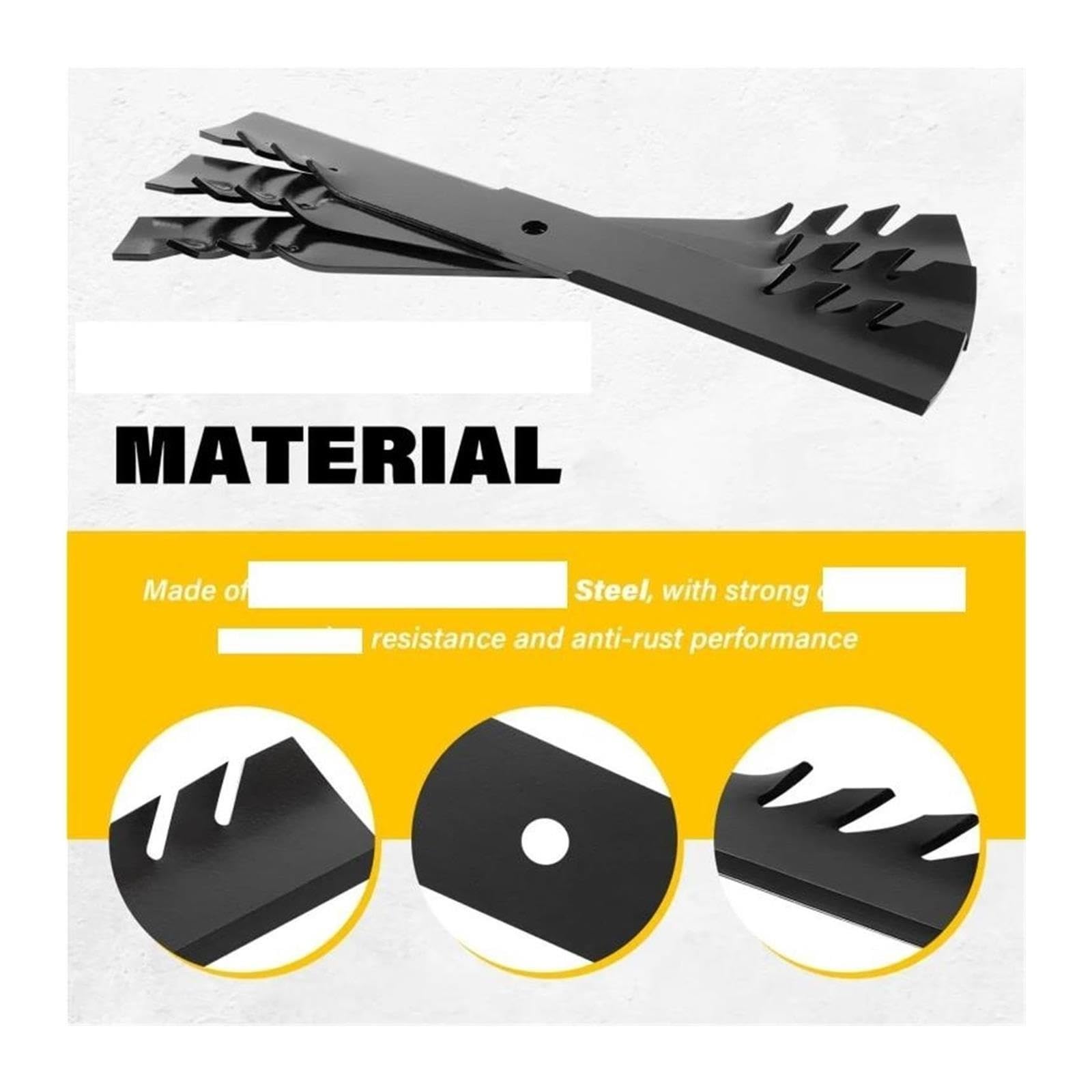 Paquete De 3 Cuchillas for Cortacésped Compatibles Con Hustler, Reemplaza 794230 793935 794214 600901 603992X 793794 793794X