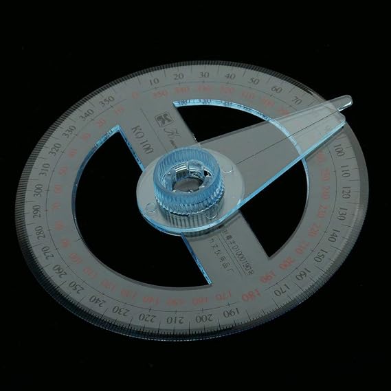 - 360 Degree Protractor - 100 mm Diameter - a Tool for School, The Office, Mathematics