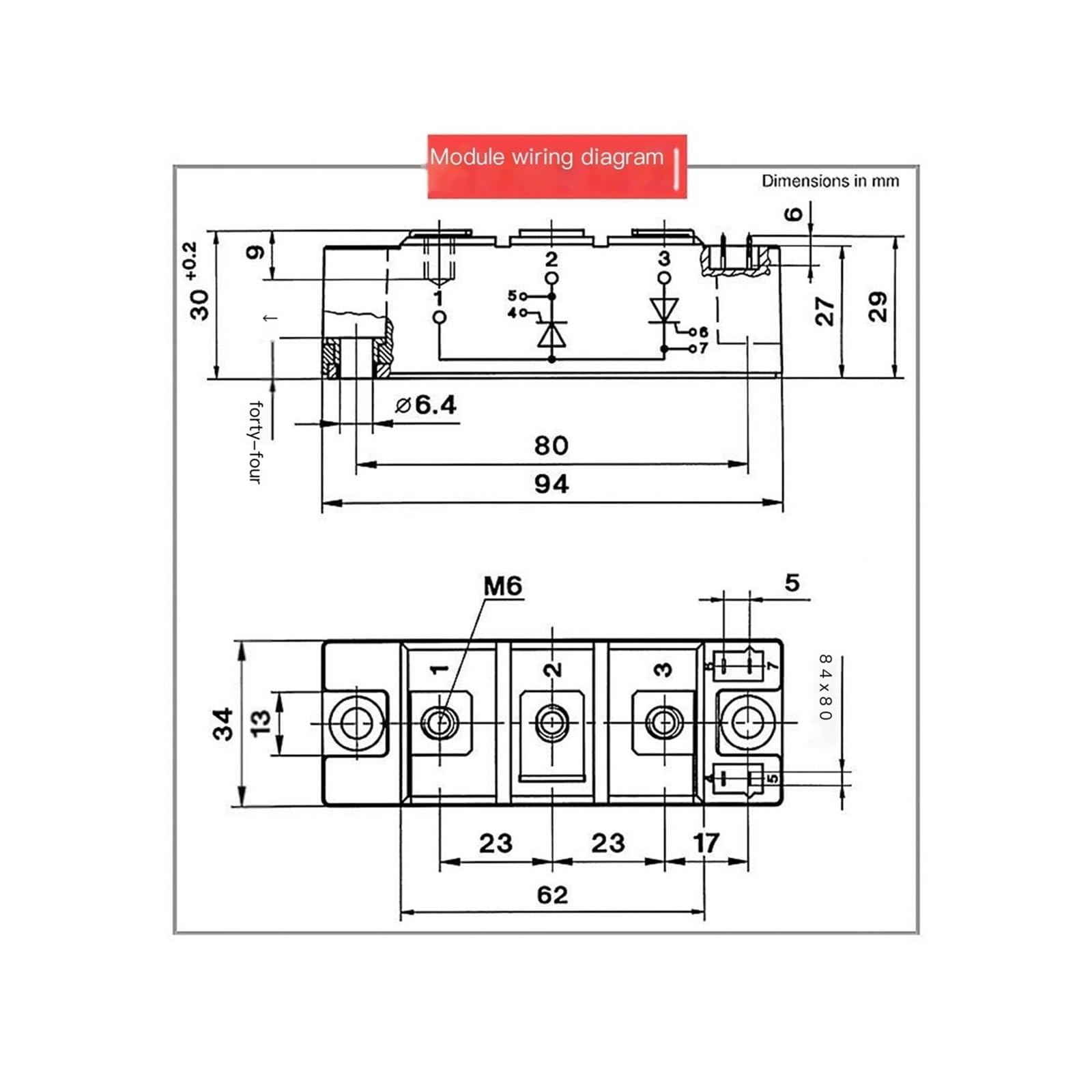 Module de diode à thyristor industriel SKKH162-18E, 1800V 160A