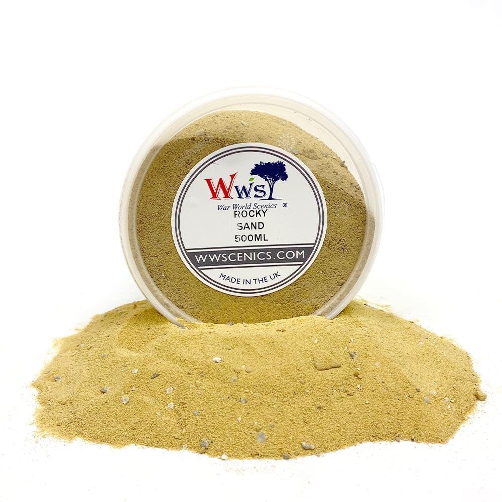 WWS War World Scenics WWScenics Rocky Sand | 500ml Tub | Wargame Scenery & Basing Material