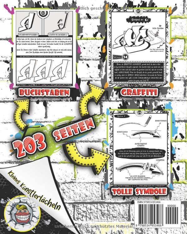 Graffiti Zeichnen Lernen vom Anfänger bis zum Pro!: Echte große Graffitischool 1 ist der Weg zum eigenen Graffiti Style mit detaillierten ... Elemente und Techniken stundenlangen Spaß Taschenbuch – 6. Oktober 2021 - Image 3