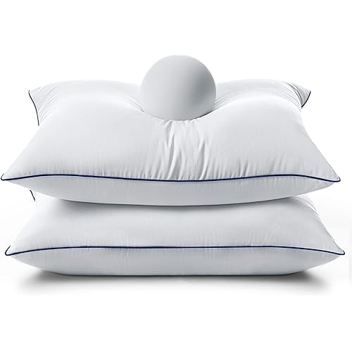 BedStory Bed Pillows for Sleeping Queen Size Set of 2, Hotel Quality Luxury Pillows, Soft and Supportive Pillows Improve Sleep Quality for Back, Side and Stomach Sleepers (19" x 28")