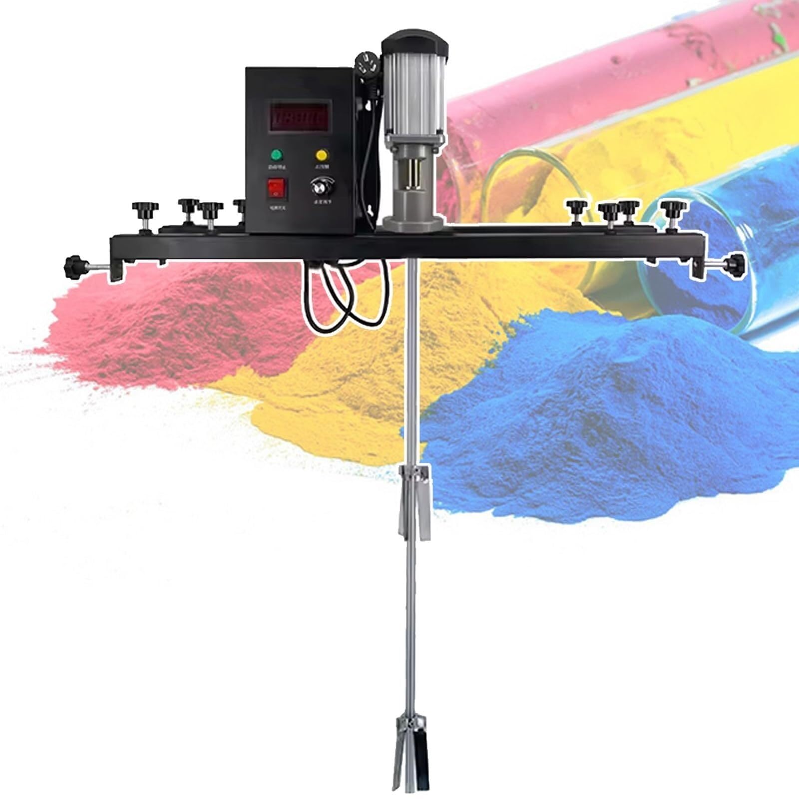 Mélangeur de réservoir électrique Commercial 980 W, agitateur de Peinture IBC, avec Suspension de Support et contrôleur, réglage de la Vitesse 0-3000(Un