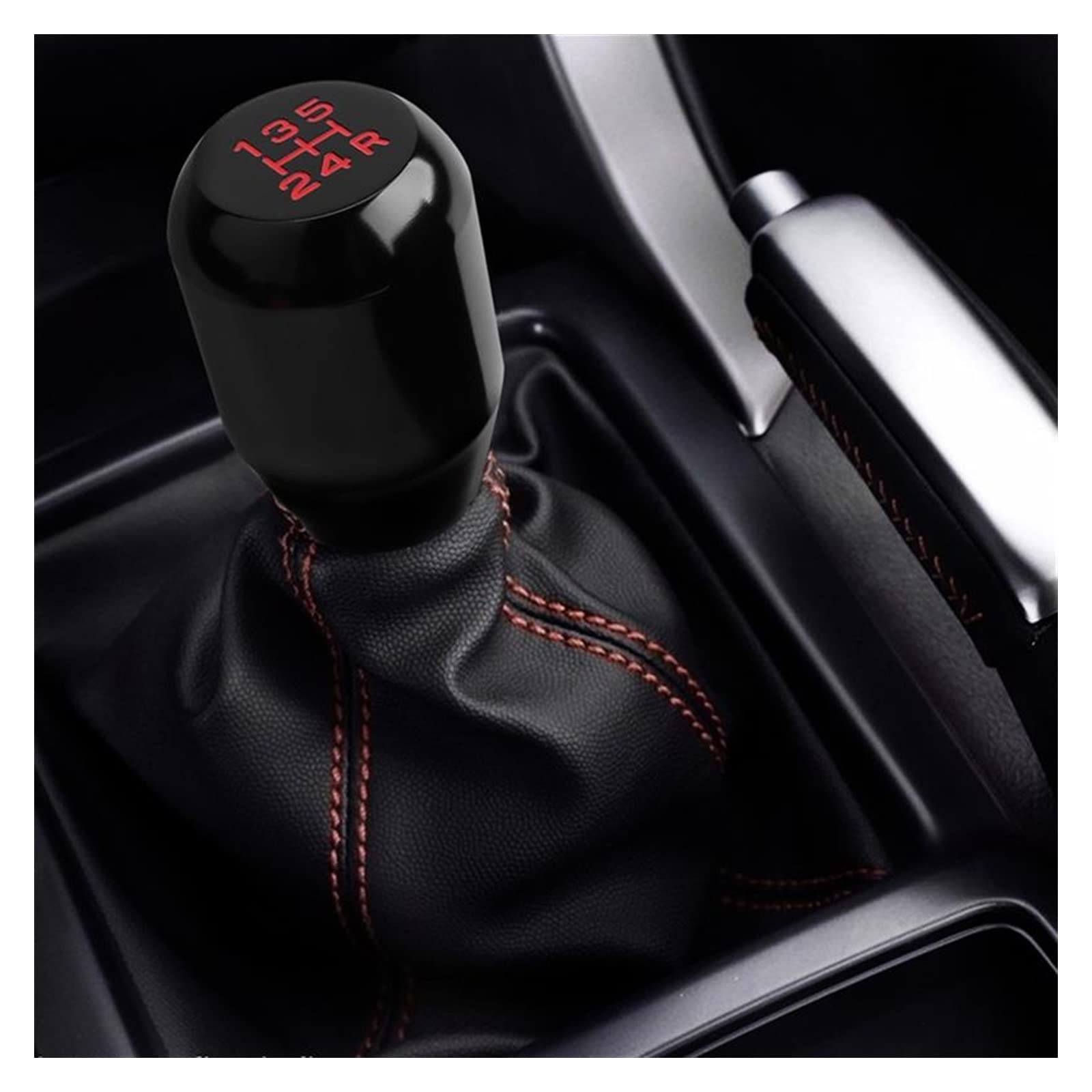 Pomello del Cambio per Auto, Universale, 5 Marce, in Alluminio, Manuale, Leva del Cambio, Pomello del Cambio, Nero, Pomello del Cambio, Testa del Cambio, Pomello del Cambio