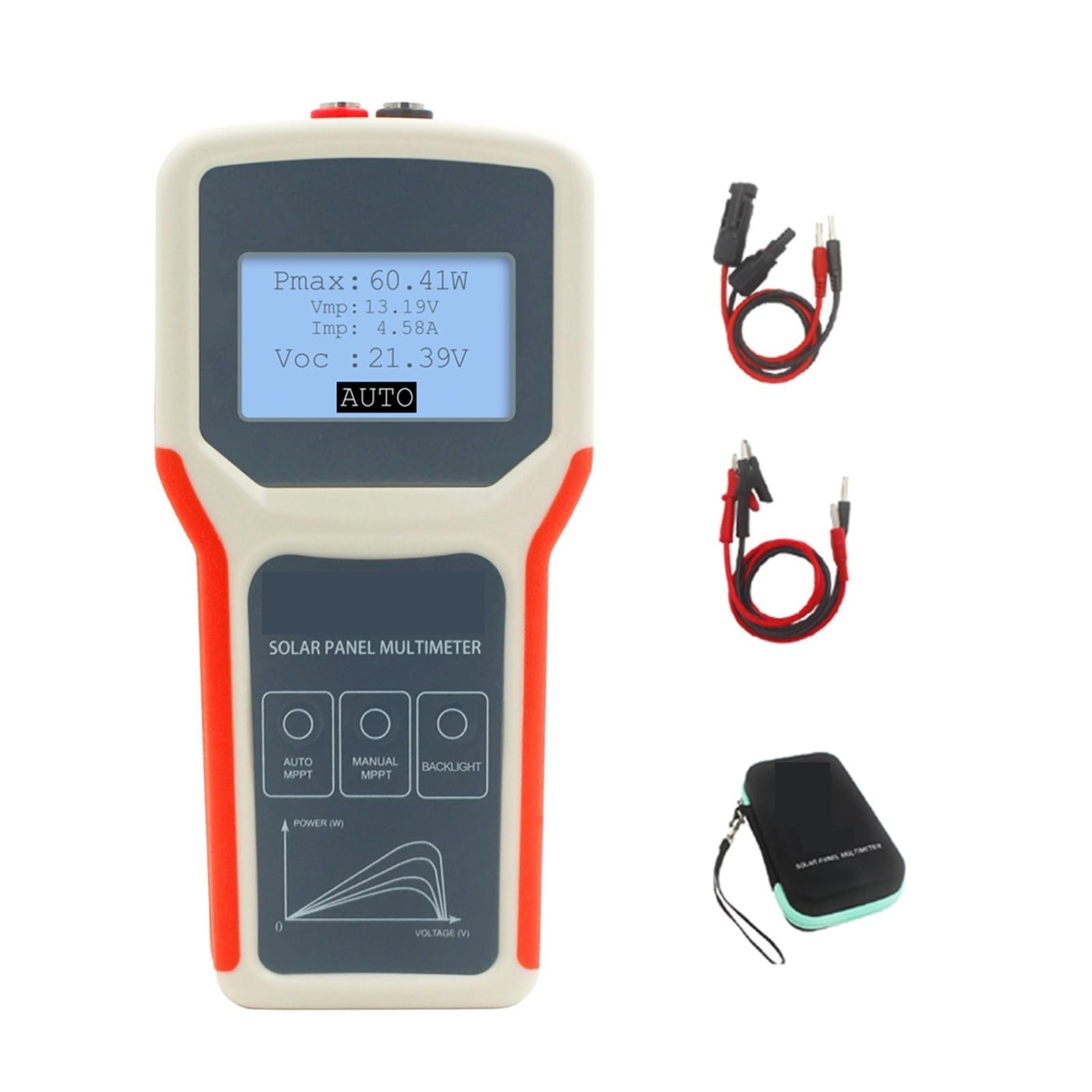 Panel Fotowoltaiczny Multimetr Automatyczne/ręczne Wykrywanie MPPT Słoneczny LCD Tester Narzędzie Do Testowania Napięcia Szybko Dokładnie Łatwy Odczyt(400B)