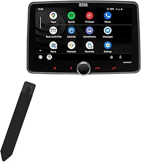BoxWave Stylus Pouch Compatible with BOSS Audio BE8ACP - Stylus PortaPouch, Stylus Holder Carrier Portable Self-Adhesive for BOSS Audio BE8ACP - Jet Black