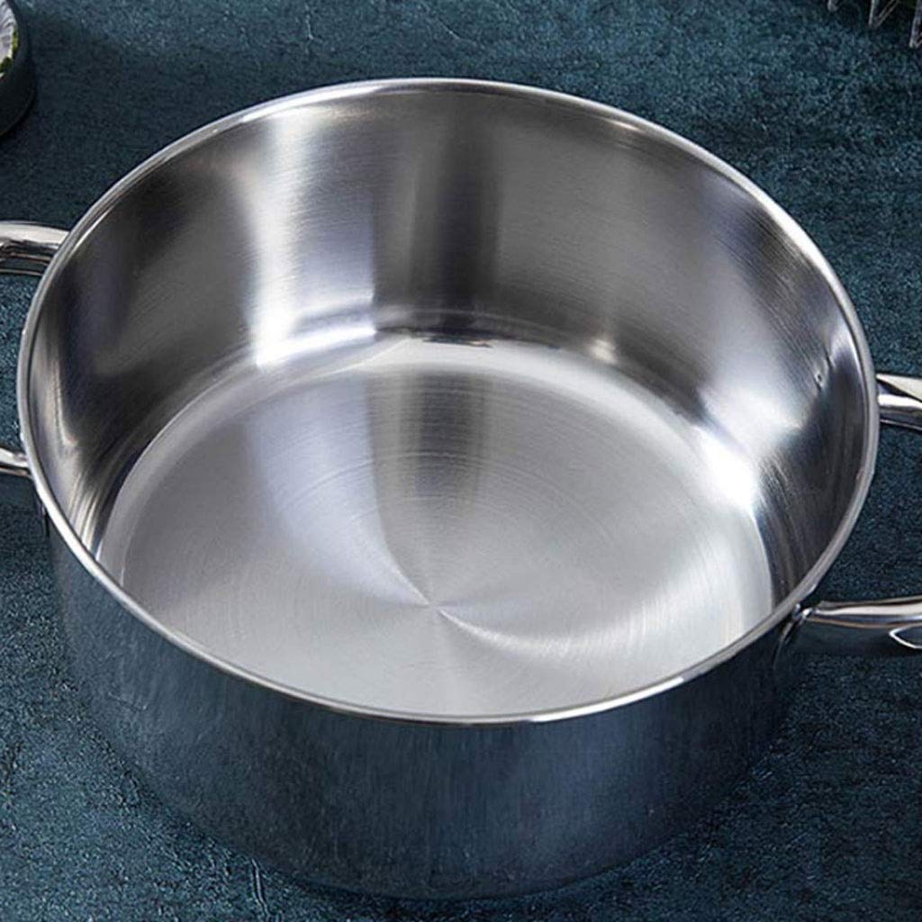 Vaporera Inducción Seguridad Acero Inoxidable 2 Capas 24 cm con Tapa de Cristal