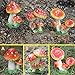 Produktbild Mioke Bunte Gartenpilze 3PCS Fairy Garden, Garten Töpfe Dekoration Keramik Ornament für DIY Dollhouse Potting Shed Blumentopf Pflanzen Statue