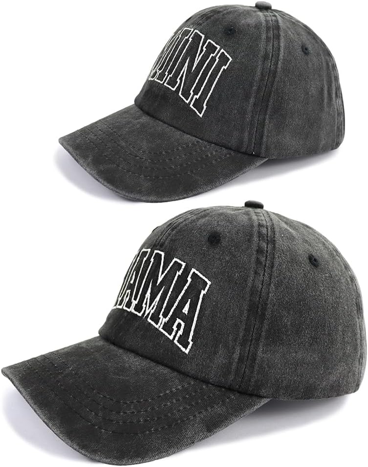 2PCS Mama and Mini Matching Hats, Adjustable Embroidered Cotton Mommy and Me Baseball Cap - Image 3