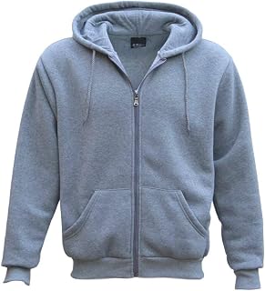 Zmart Australia Adult Unisex Zip Up Hoodie Mens Sweatshirt - Ultra Warm 240GSM Fleece Lined Jacket, Lightweight Oversized ...