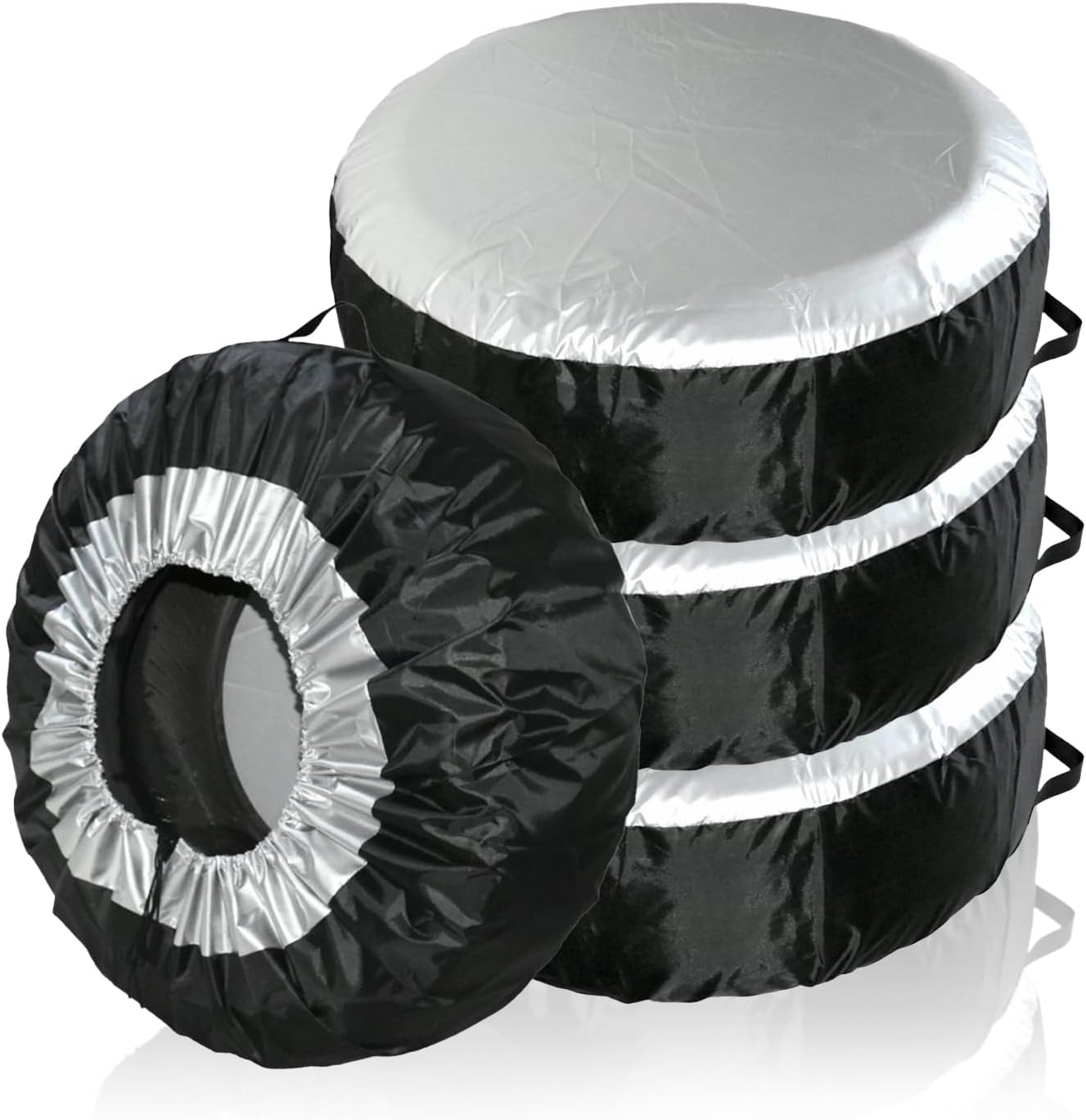 Amazon タイヤカバー タイヤトート タイヤバッグ ホイール 収納 保管 4枚セット パッド1枚 屋外 外 レッド FJ4843red タイヤラック・カバー 車＆バイク