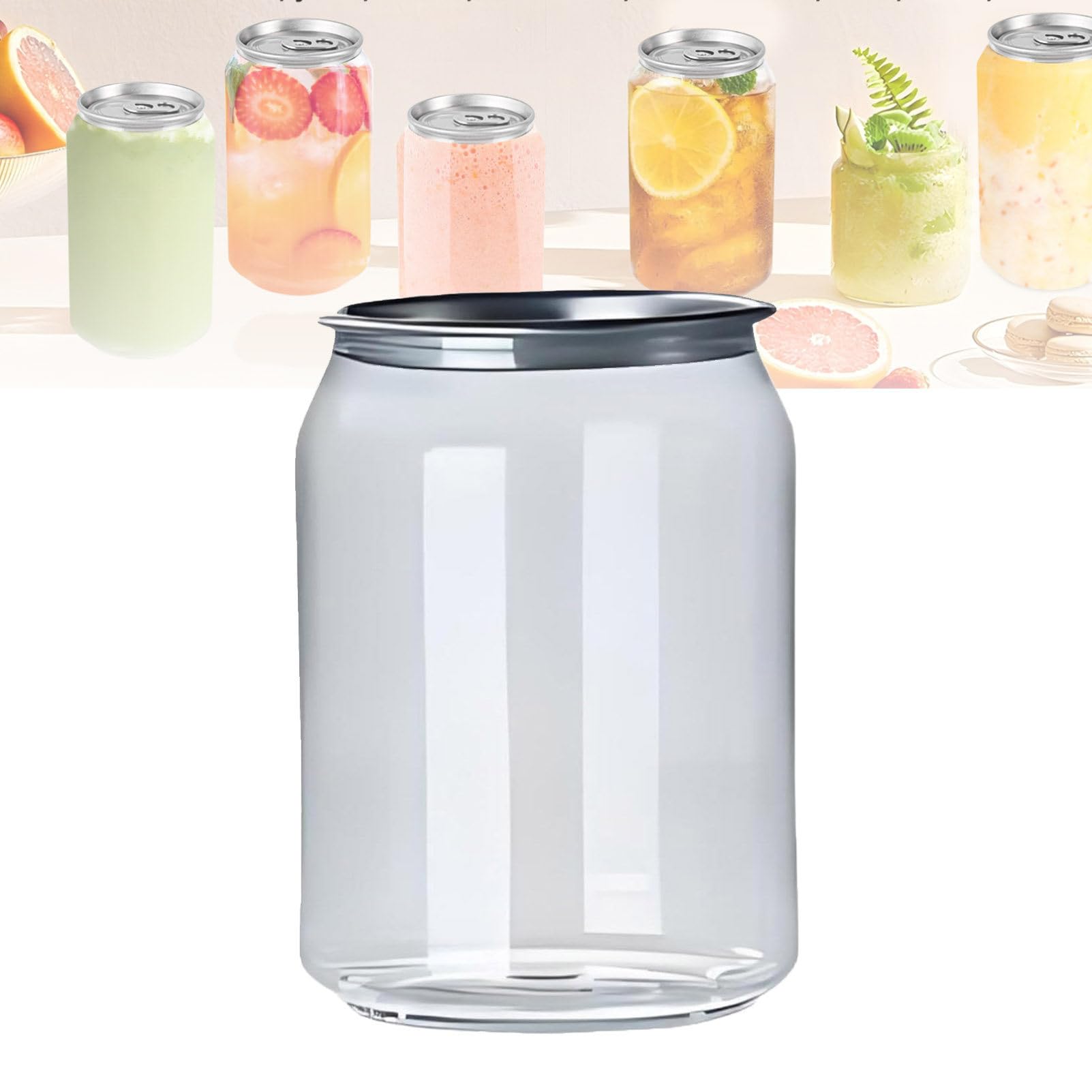 Leakproof Disposable Plastic Cups with Aluminum Lids, 200-Pack Beverage Bottles for Boba and Smoothies, Compatible with Can Sealing Machine