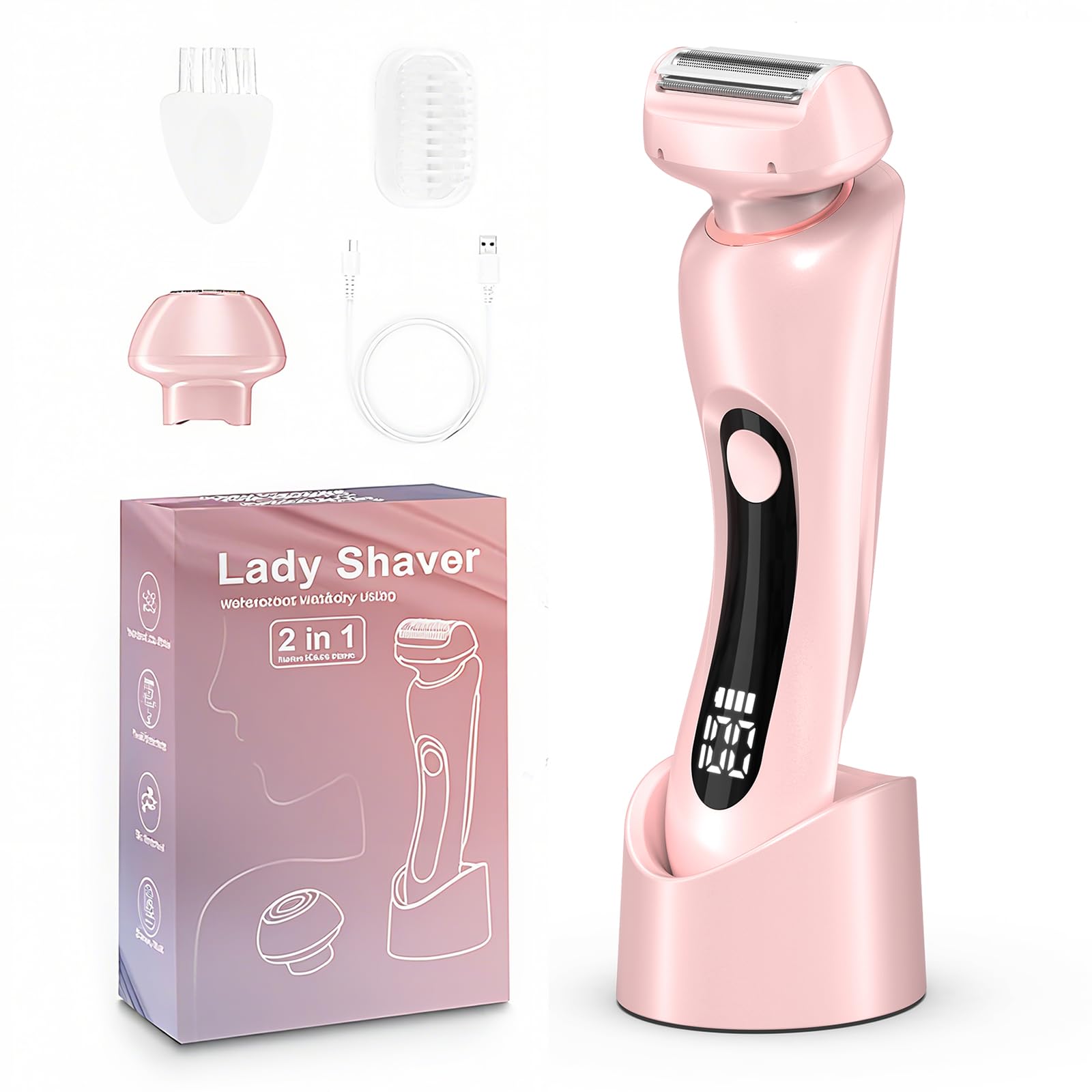 Elektrorasierer für Damen 2 in 1 - Intim & Ganzkörper Trimme