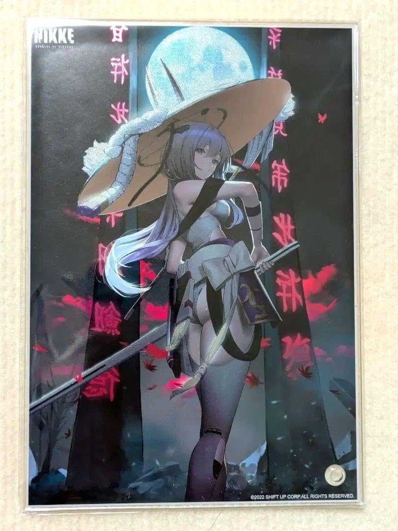 勝利の女神:NIKKE　紅蓮　キラ箔アクリルプレート　TSUTAYA　墨絵 NIKKE 墨絵SHOP TSUTAYA キラ箔アクリルプレート 紅蓮 勝利の