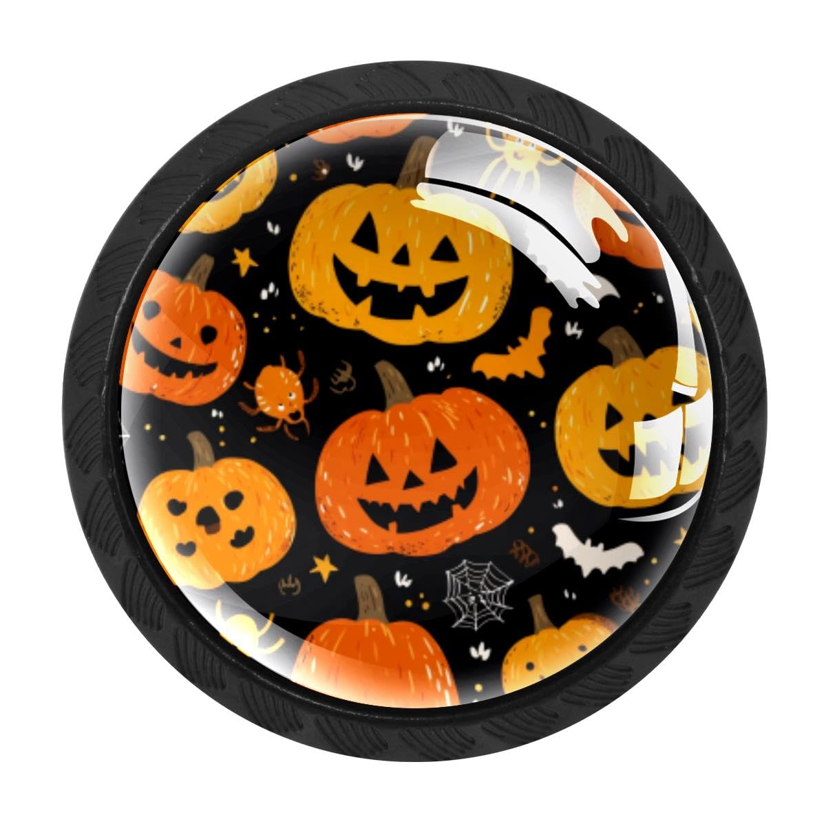 4 PCS Cabinet Knobs, Pumpkins Autumn Leaves Drawer Knobs Dresser Handles