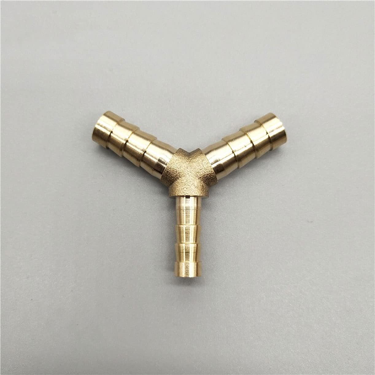 Bclla 16Mm 16Mm 19Mm Barb Zkenyao-Brass Connector 4Mm-12Mm Y Type Reducing Hose Barb Brass Barbed Tube Pipe Fitting Reducer Coupler Connector Adapter, Simple To Install (Color : )