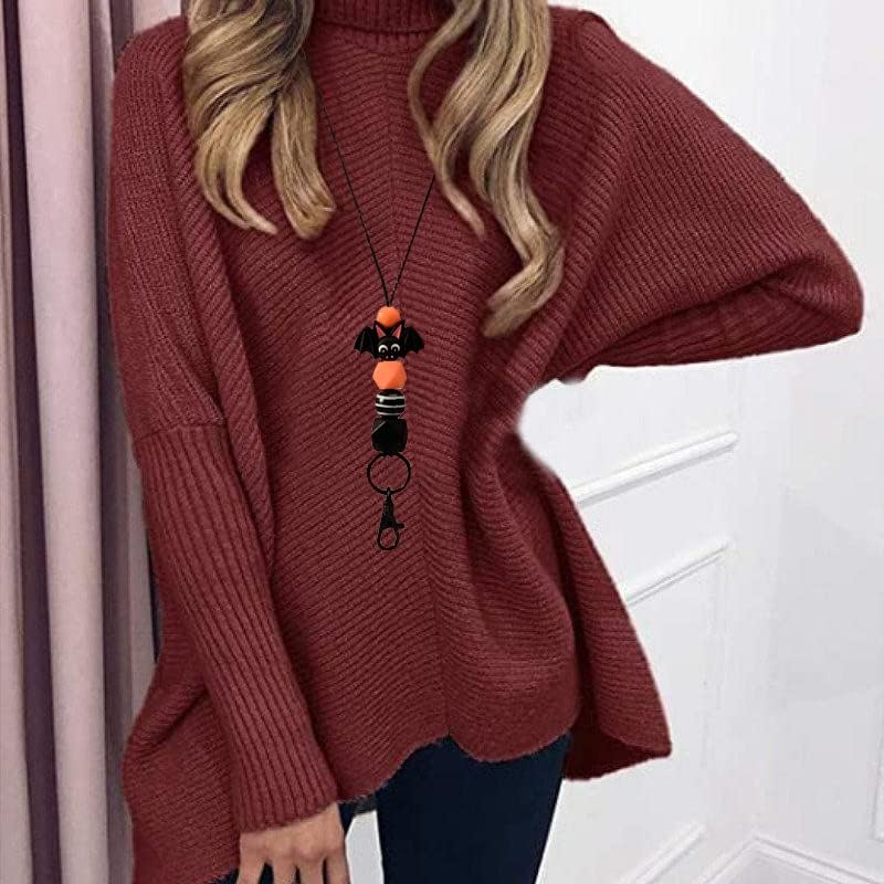 Miniatura 7 de Lantintop Cordones para insignias de identificación para Navidad, Halloween, día de Acción de Gracias, de silicona, para mujer, Negro -